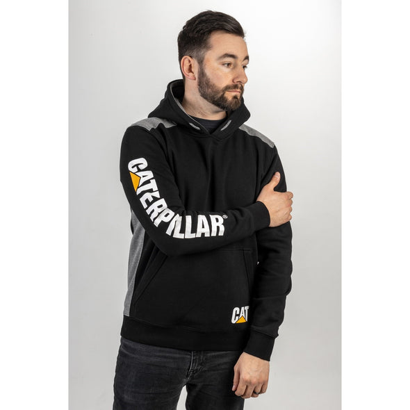 Logo Panel Hooded Sweatshirt Black XXL