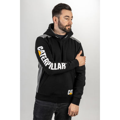 Logo Panel Hooded Sweatshirt Black Large