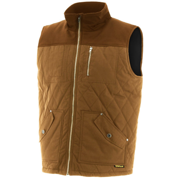 Waxed Cotton Vest Brown Medium