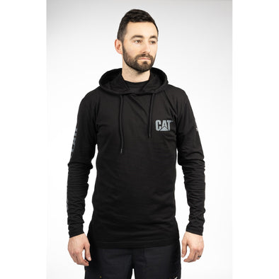 Hooded Long Sleeve Tee Black Small