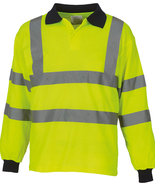 Yoko YK021 Hi-Vis Long Sleeve Polo