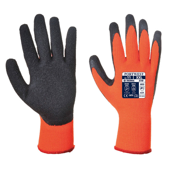 Portwest A140 Thermal Grip Glove (Pack of 10) (4713581805622)