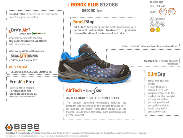 Portwest B1208 i-Robox Blue BASE Premium Footwear (S3)