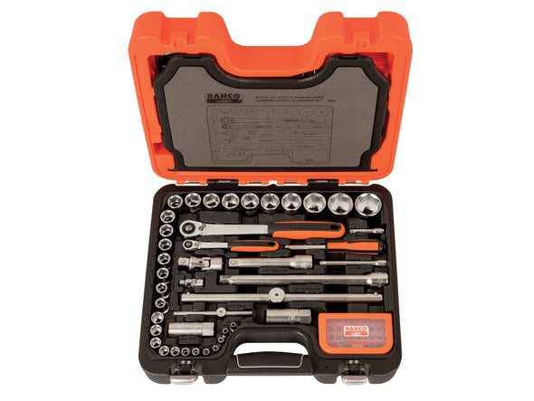 Bahco 95 Piece Mixed 1/4″ & 1/2″ Drive Socket & Mechanics Set (4784624697398)