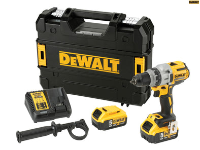 DeWalt DCD991P2 18V Brushless 3 Speed Drill Driver Set (2 x 5.0Ah Li-ion + Multi-Voltage Charger + Tstak Carry Case)