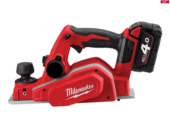 Milwaukee 18V M18 BP-402C 82mm Planer Set (2 x 4.0Ah Li-ion. Charger, Kitbox)