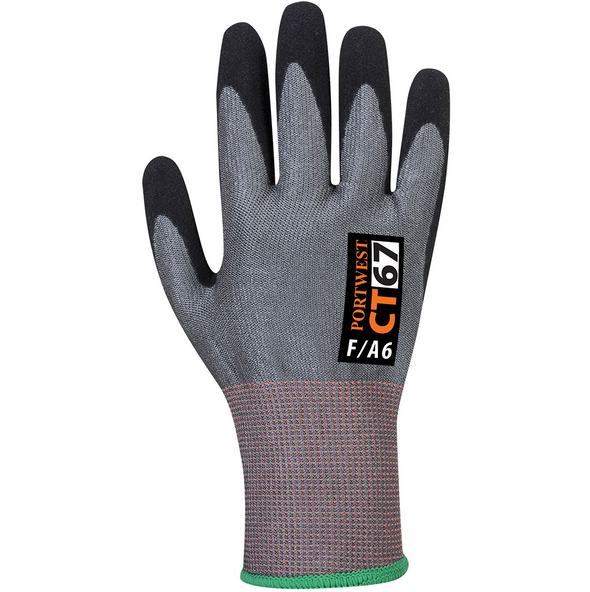 CT67 - CT AHR13 Nitrile Foam Cut Glove Grey/Black (Portwest)