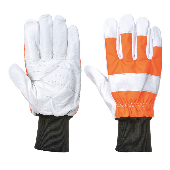 Oak Chainsaw Protective Glove (Class 0) Orange A290 (Portwest)