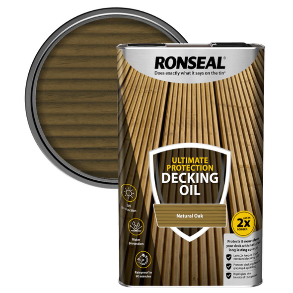 Ultimate Protection Decking Oil Natural 2.5 litre and 5 Litre