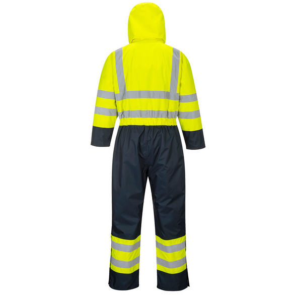 Portwest S485 Hi-Vis Winter Contrast Coverall Lined