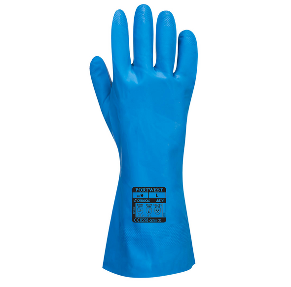 A814 - Food Approved Nitrile Gauntlet (Portwest)