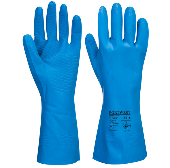 A814 - Food Approved Nitrile Gauntlet (Portwest)