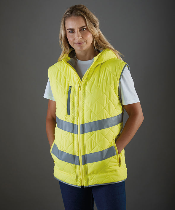 Yoko YK026 Hi-Vis Women's Kensington Hooded Gilet